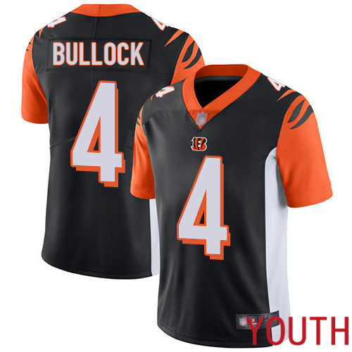 Cincinnati Bengals Limited Black Youth Randy Bullock Home Jersey NFL Footballl #4 Vapor Untouchable->cincinnati bengals->NFL Jersey